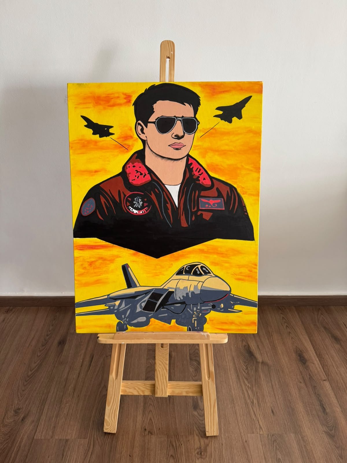 Tableau Pop Art Tom Cruise Maverick - Icône Top Gun