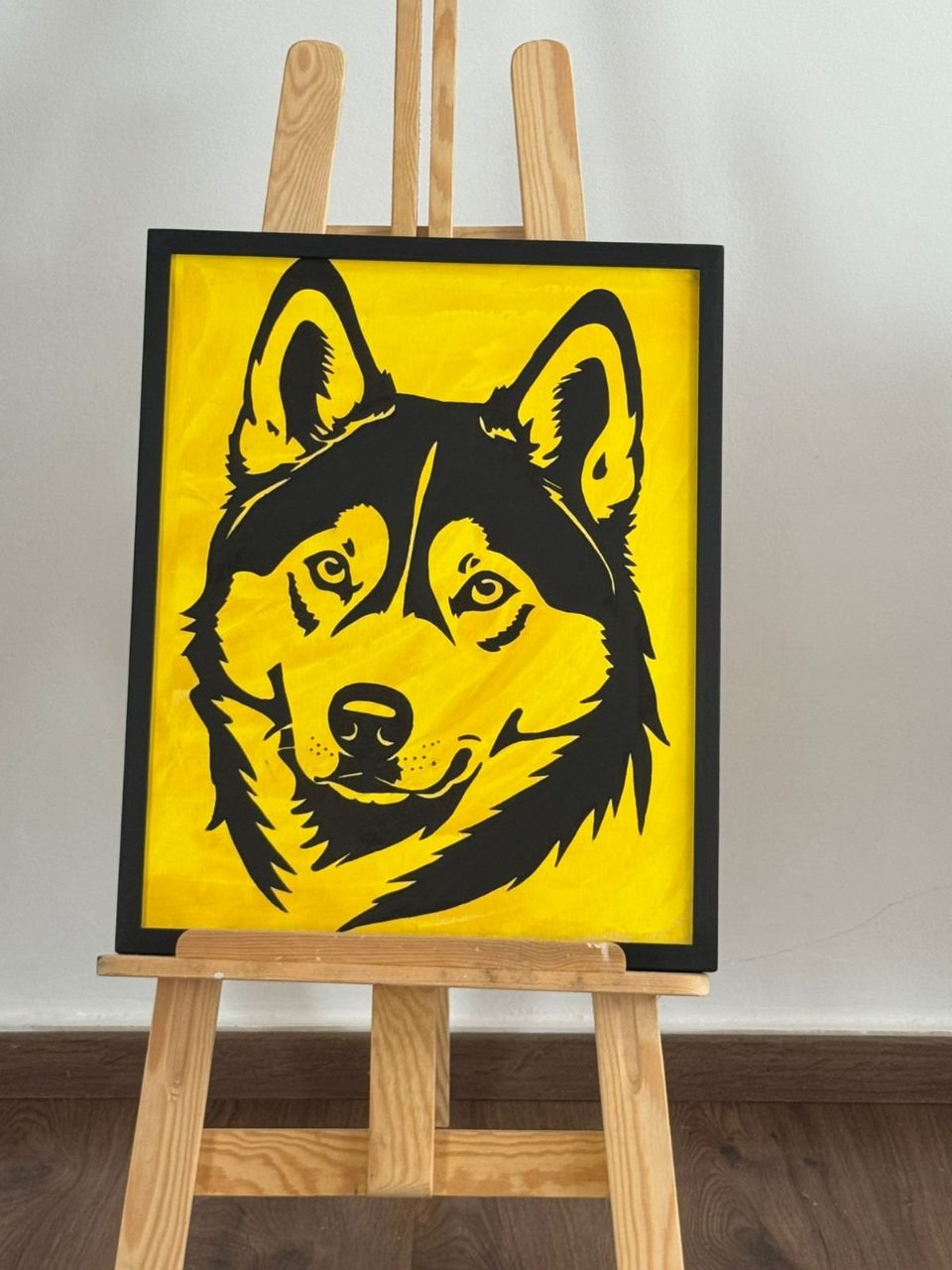 Tableau décoratif Husky vibrant - Œuvre d'art animale unique