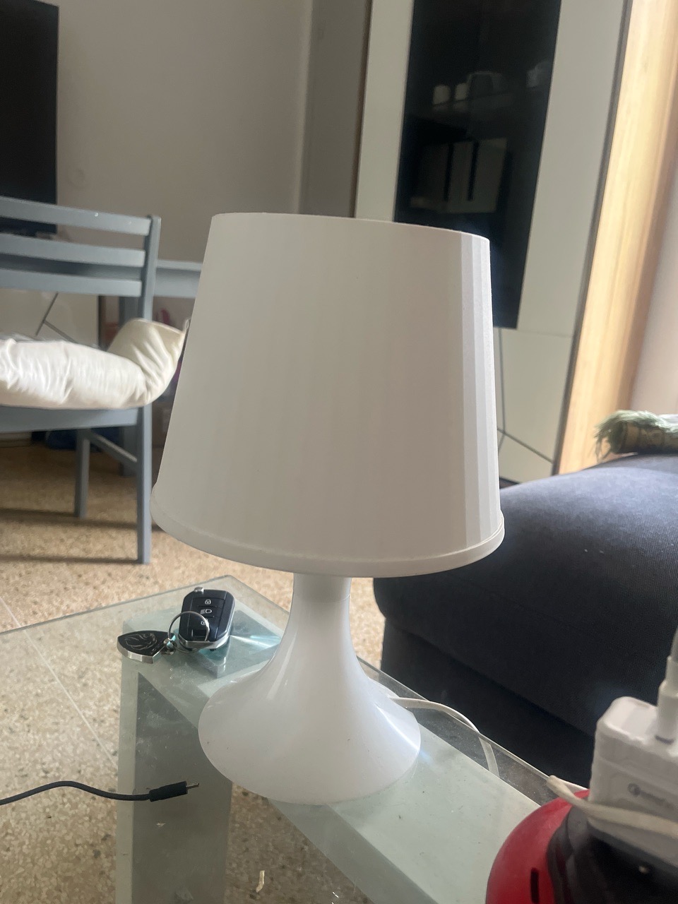 Lampe de chevet moderne blanche IKEA Lampan