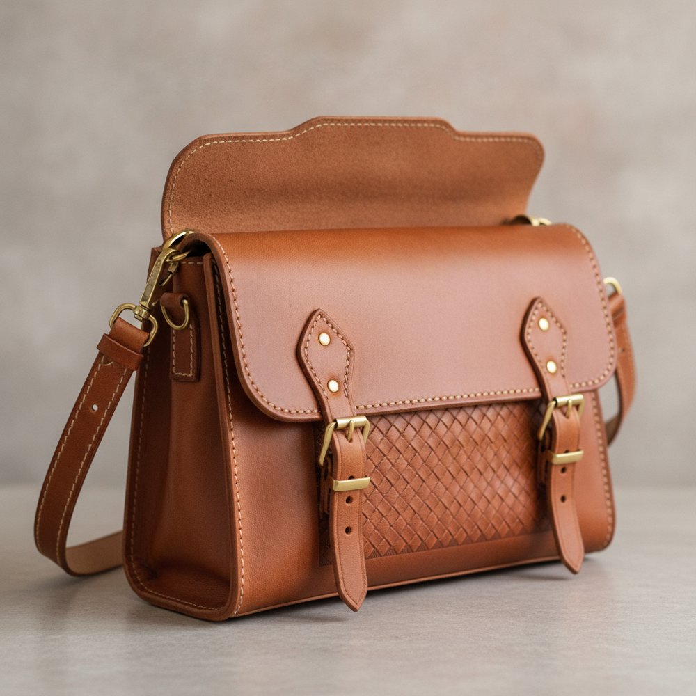 Sac cuir tannage végétal — Atelier Tanger